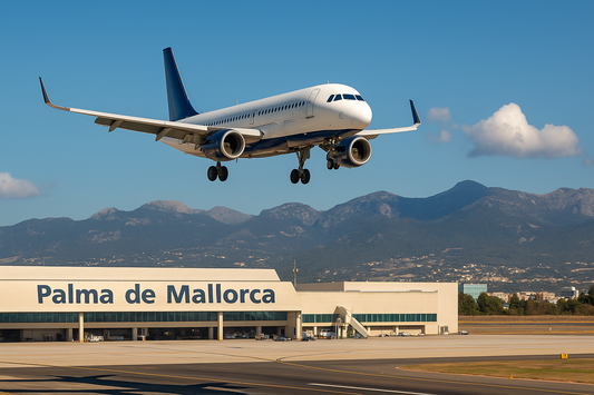 Flugzeug landet auf Mallorca perfekter Start in den günstigen Ballermann-Urlaub